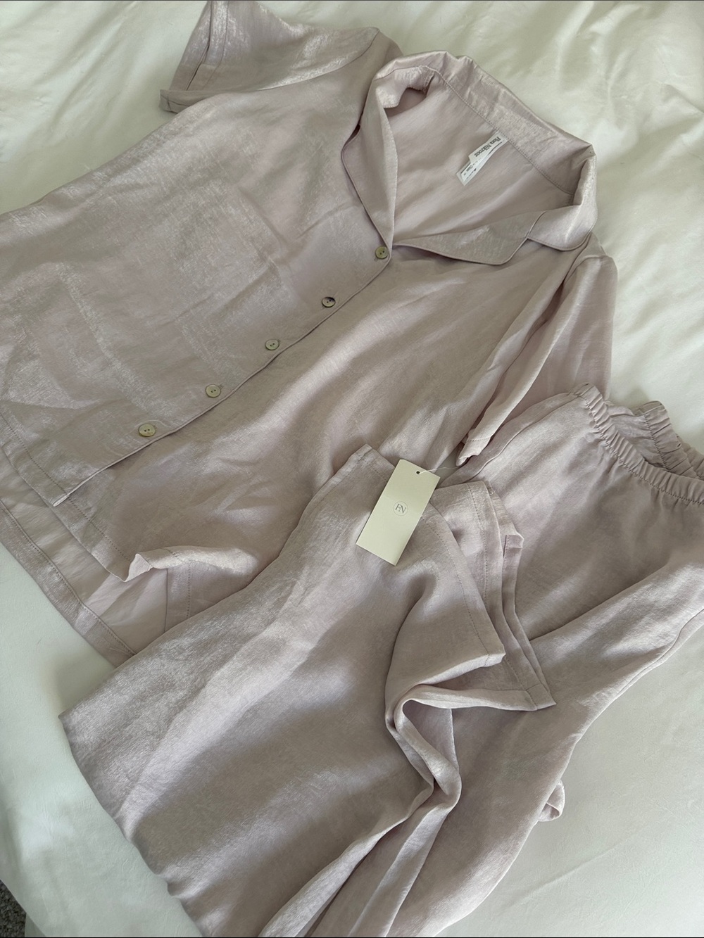 Flora Nikrooz Lavender Satin-Effect Pajama Set